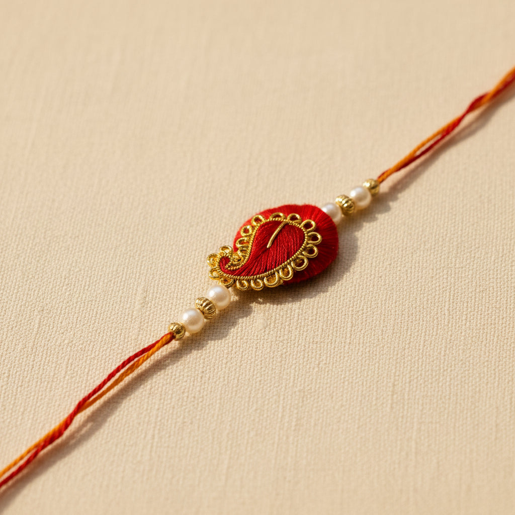 Red Paisley Rakhi - Single