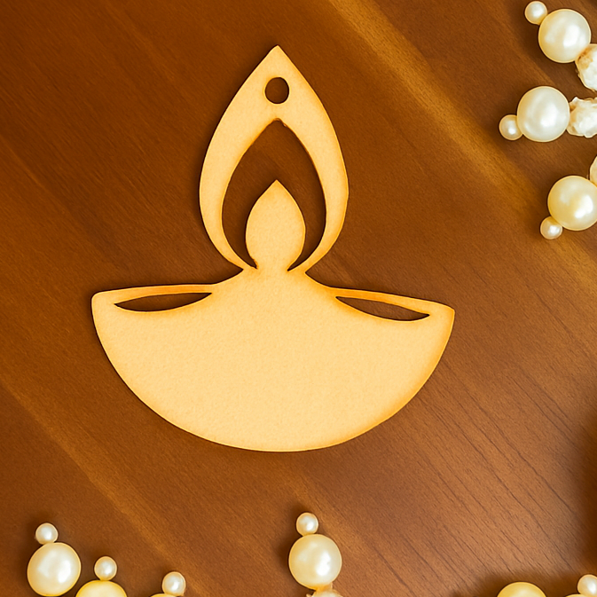 DIY Wooden Diya Hanging Ornament