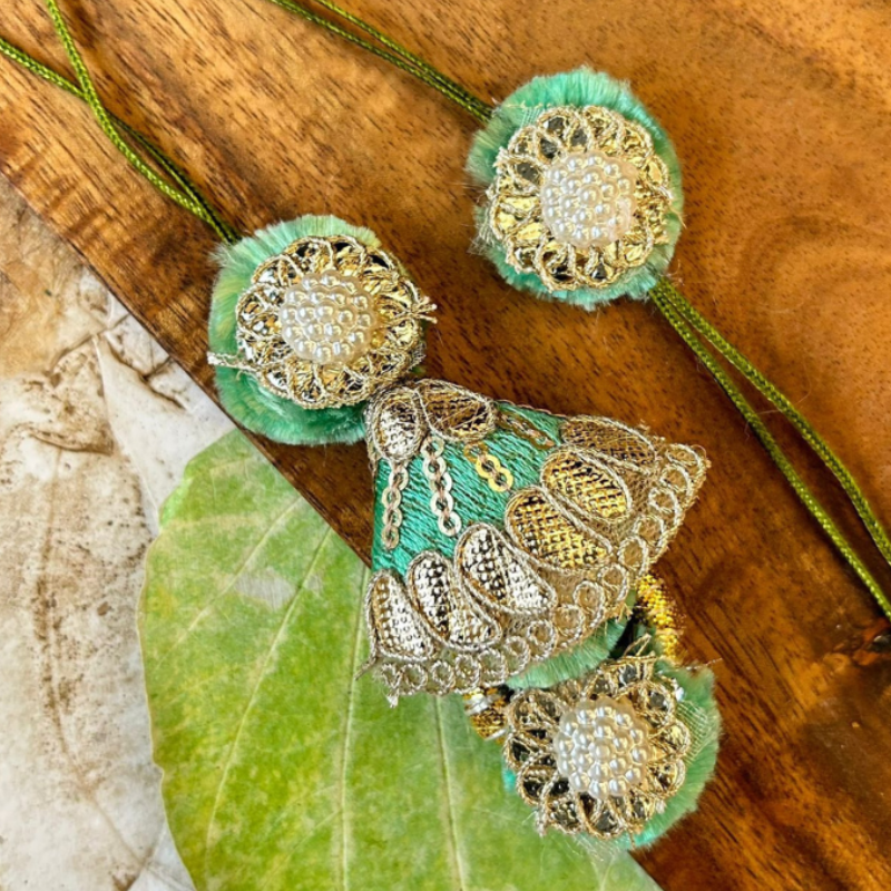 Gota Bhaiya Bhabhi Rakhi Set