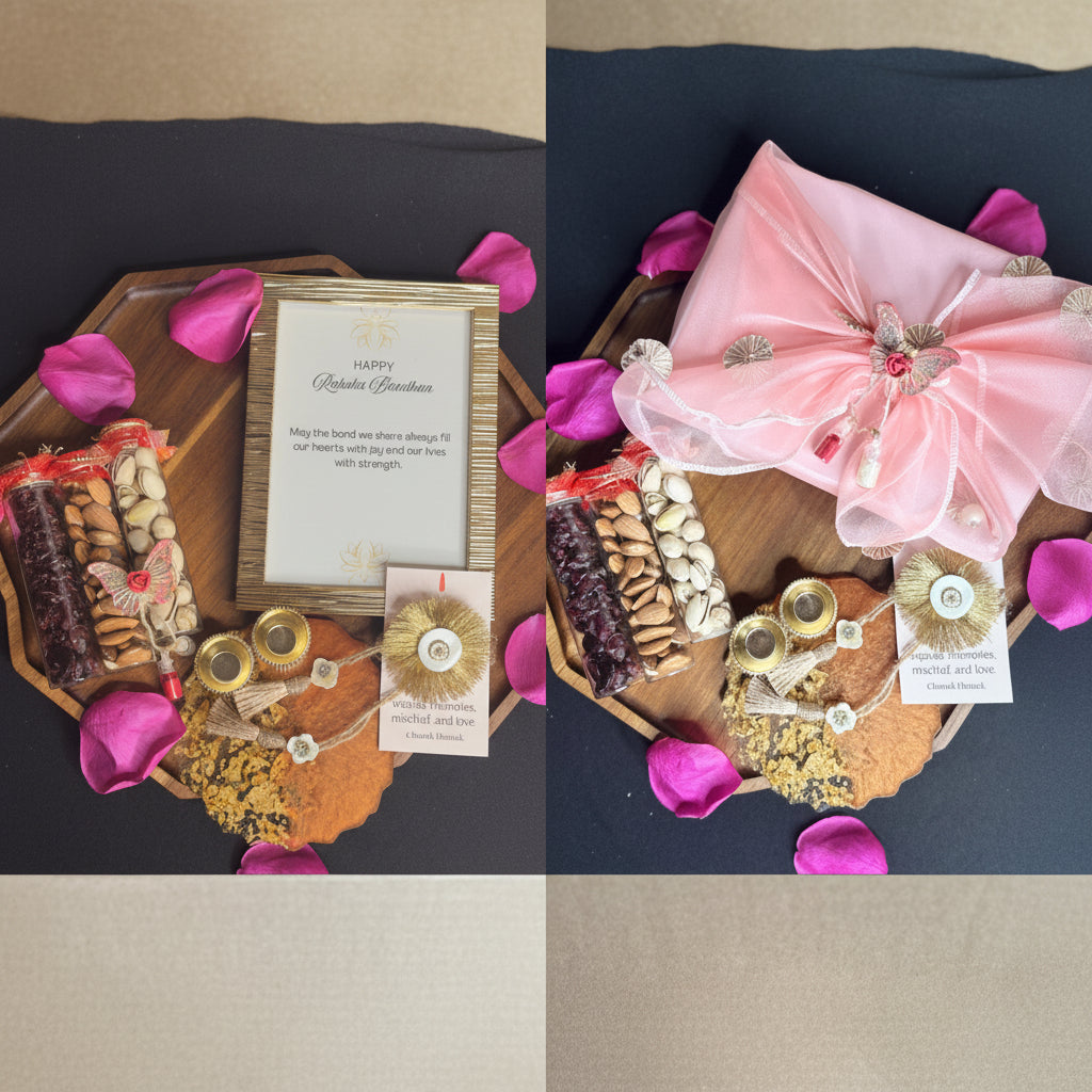 Premium Golden Rakhi Hamper