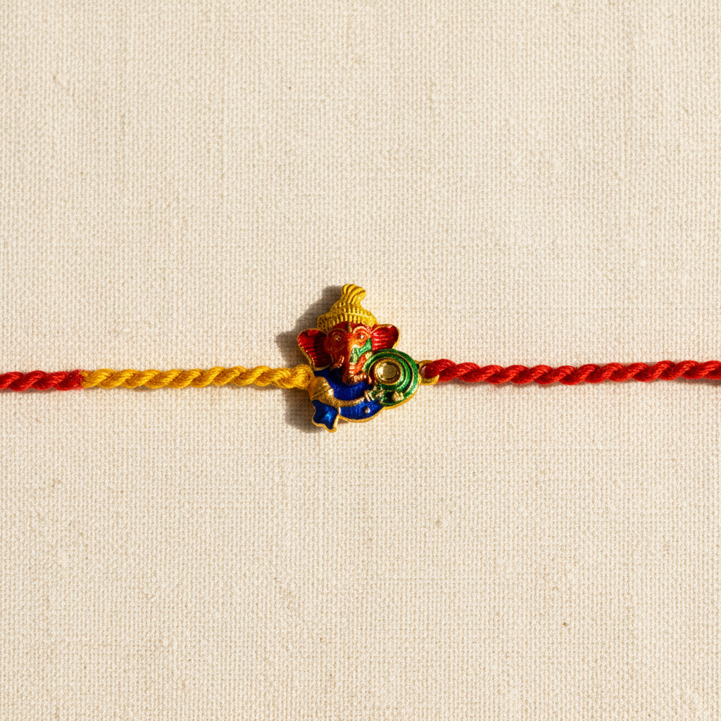 Colorful Ganeshji Rakhi - Single