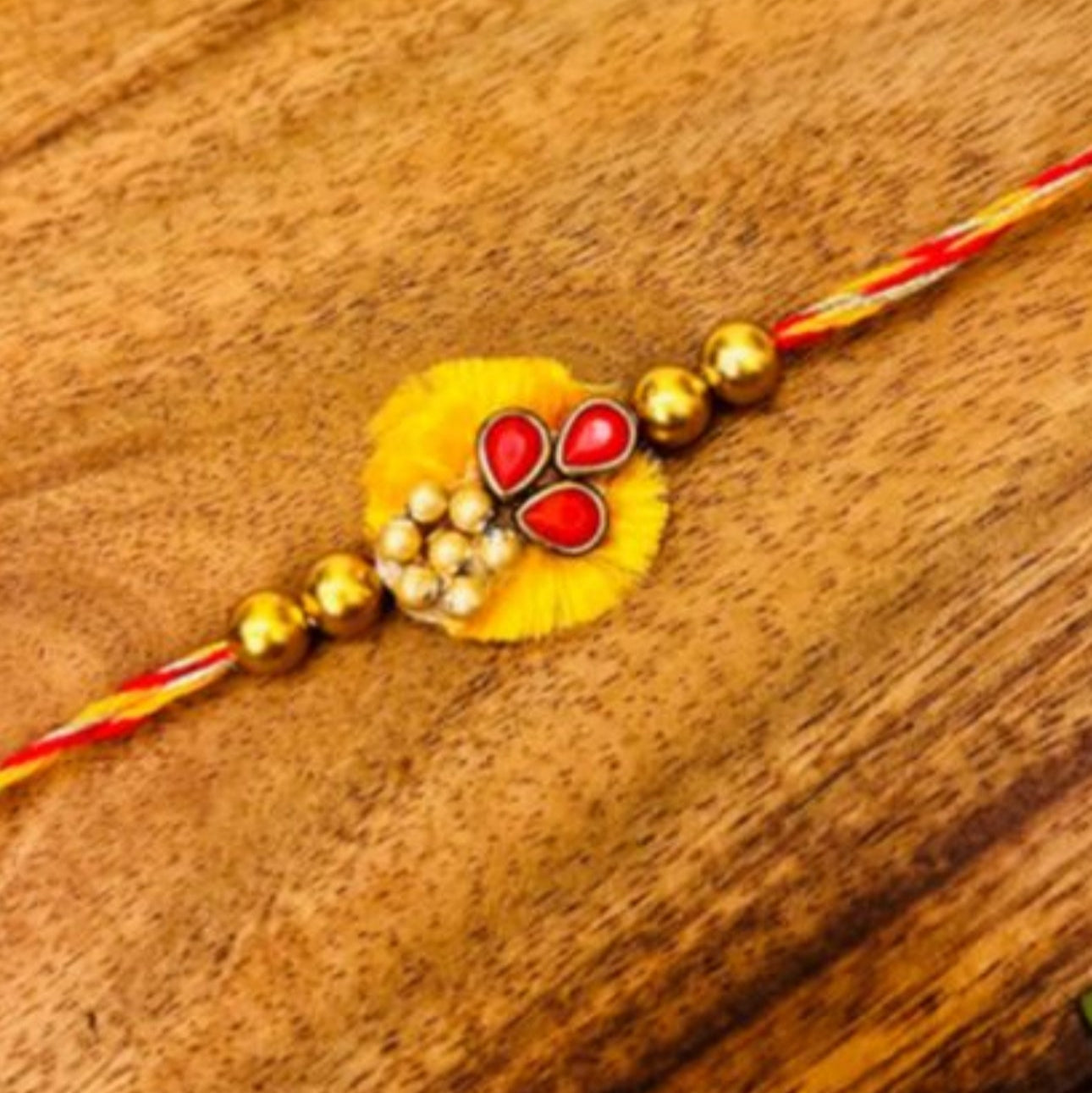 Clover and Golden Flower Rakhi - Single