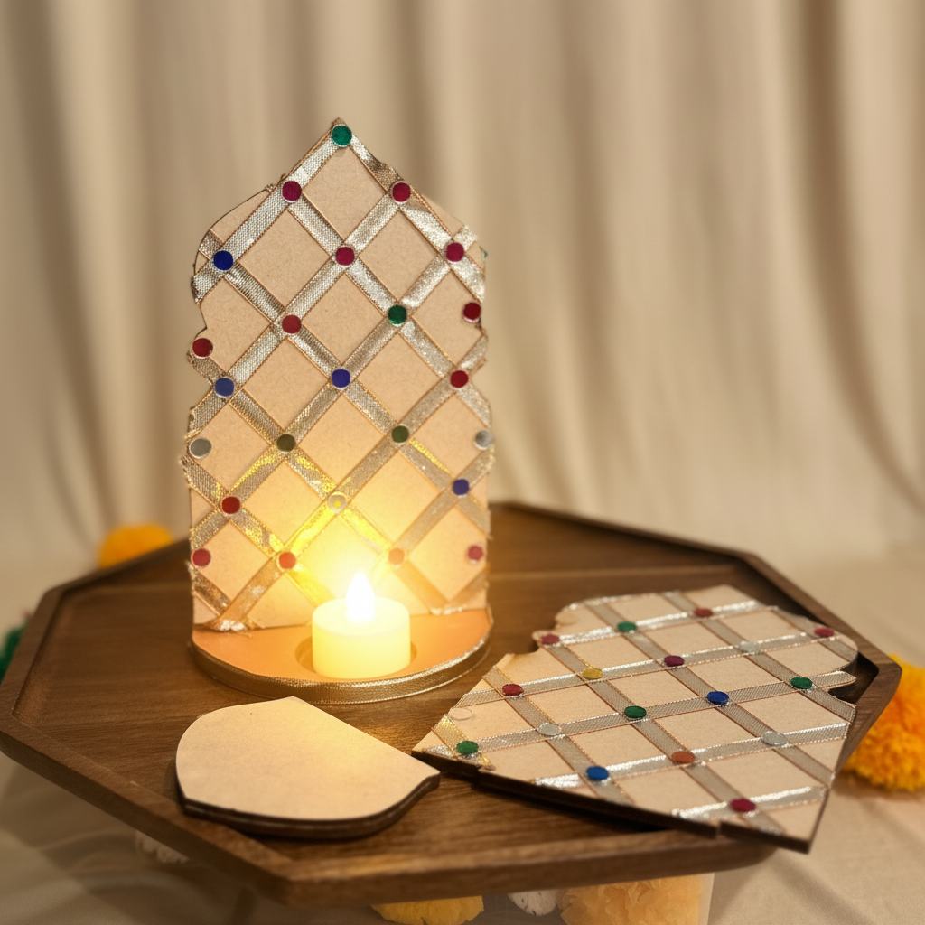DIY Tabletop Jharokha with T-Light