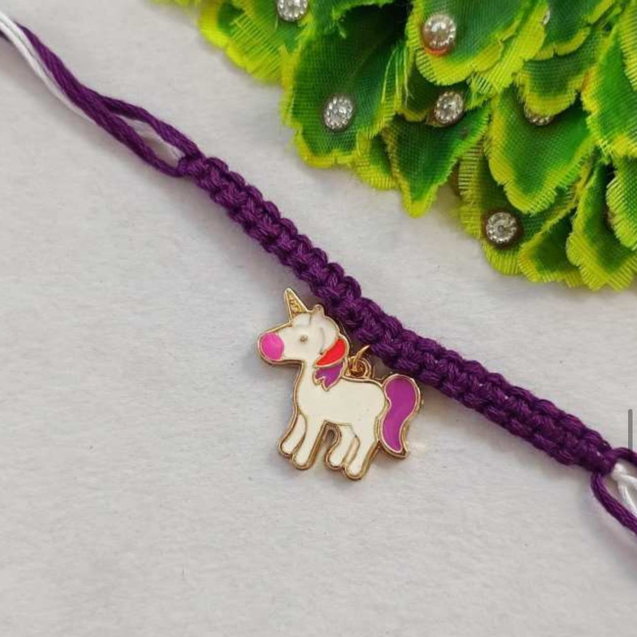 Kids Purple Unicorn Rakhi - Single