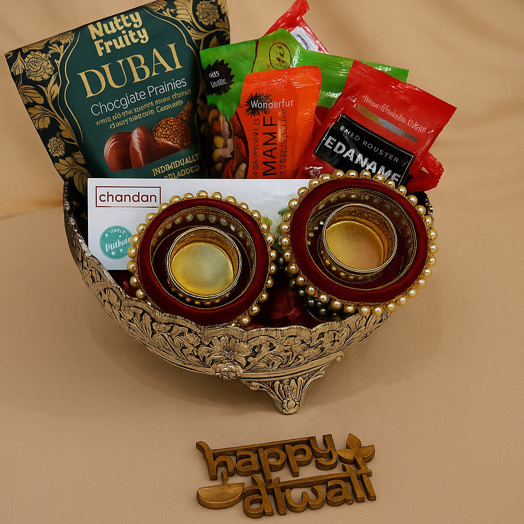 German Silver Bowl Hamper