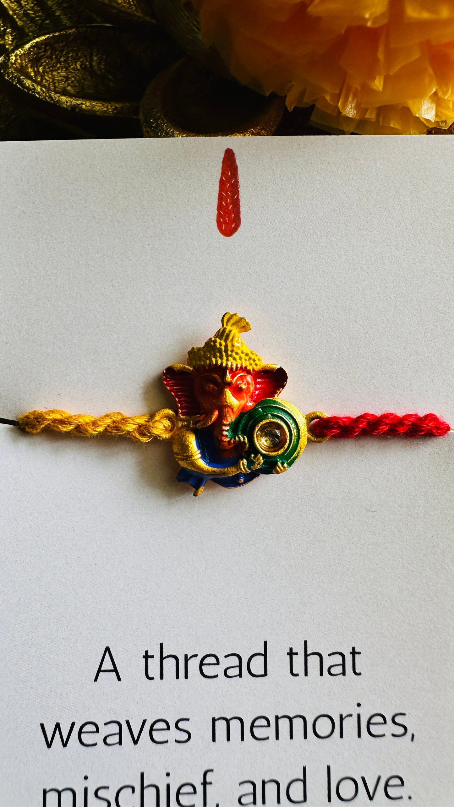 Colorful Ganeshji Rakhi - Single