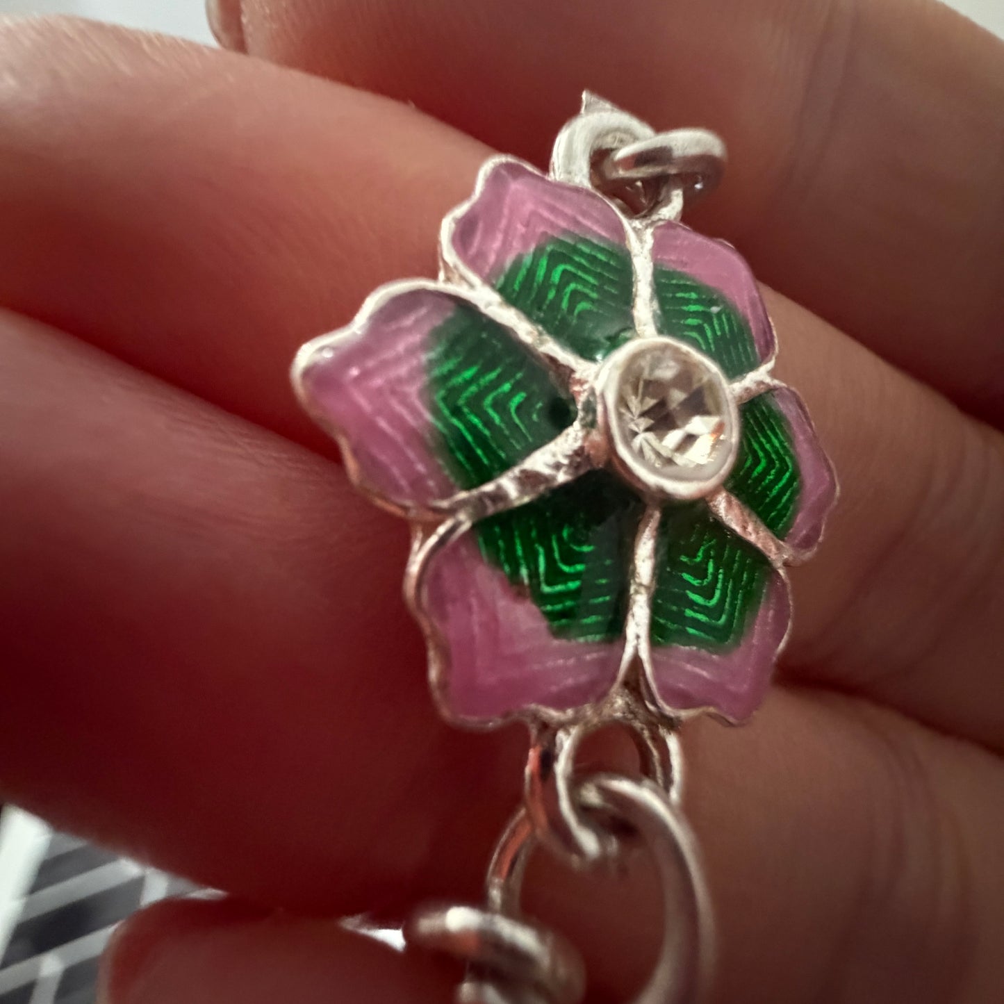 Sapphire Bloom Silver Rakhi