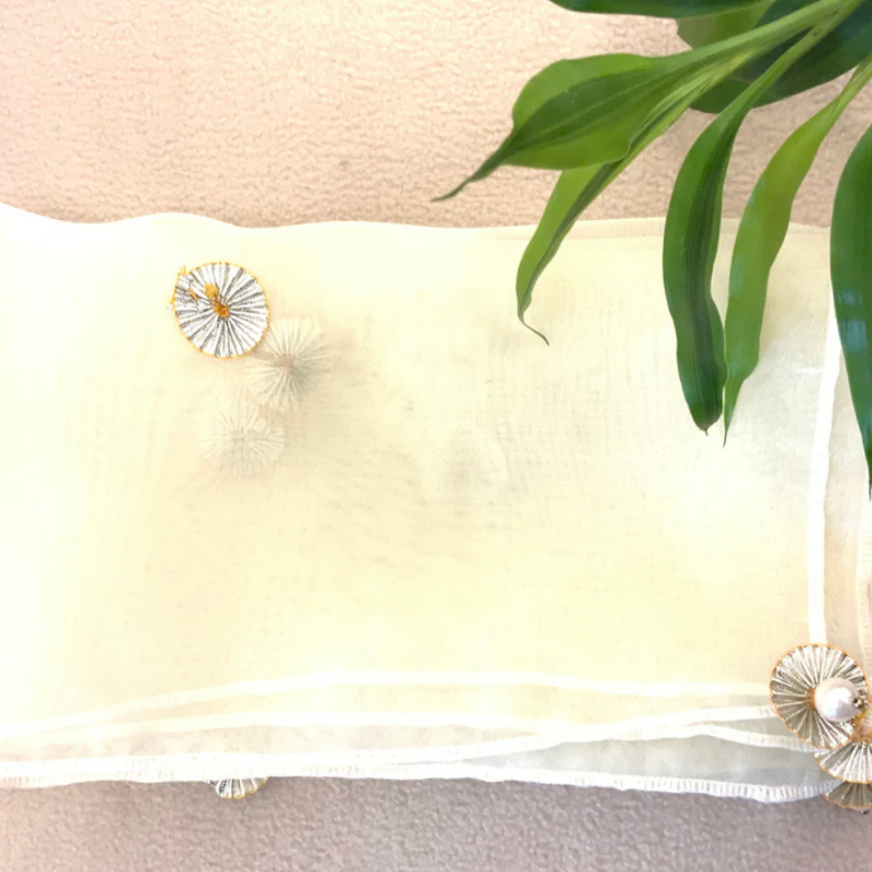 Organza Rectangular Thali/Tray Cover