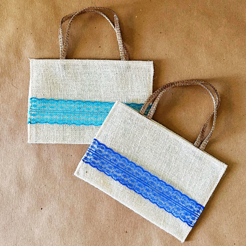 Jute Bag with Lace