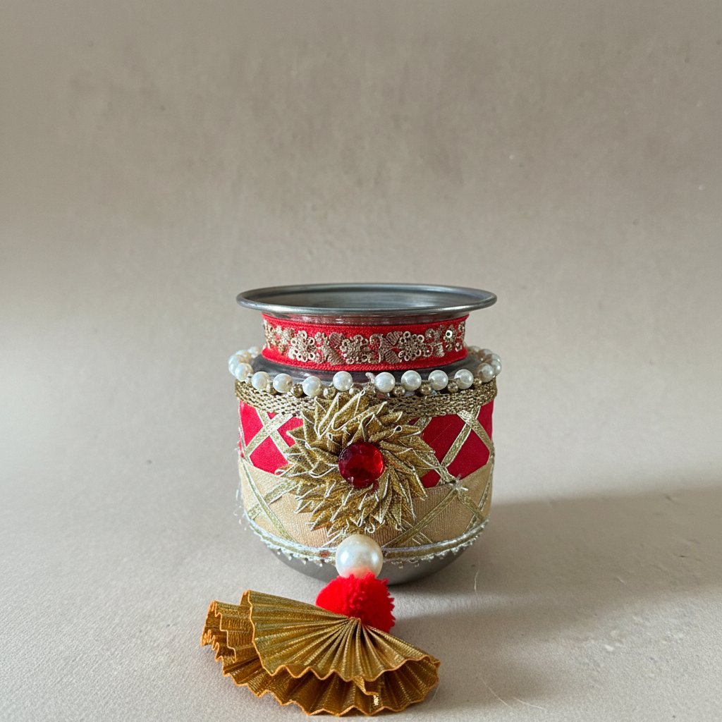 Karwachauth Lotta Red Gotta Tassels