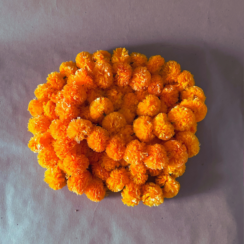 12-Inch Marigold Garland with 3-Foot Gotta Tassel
