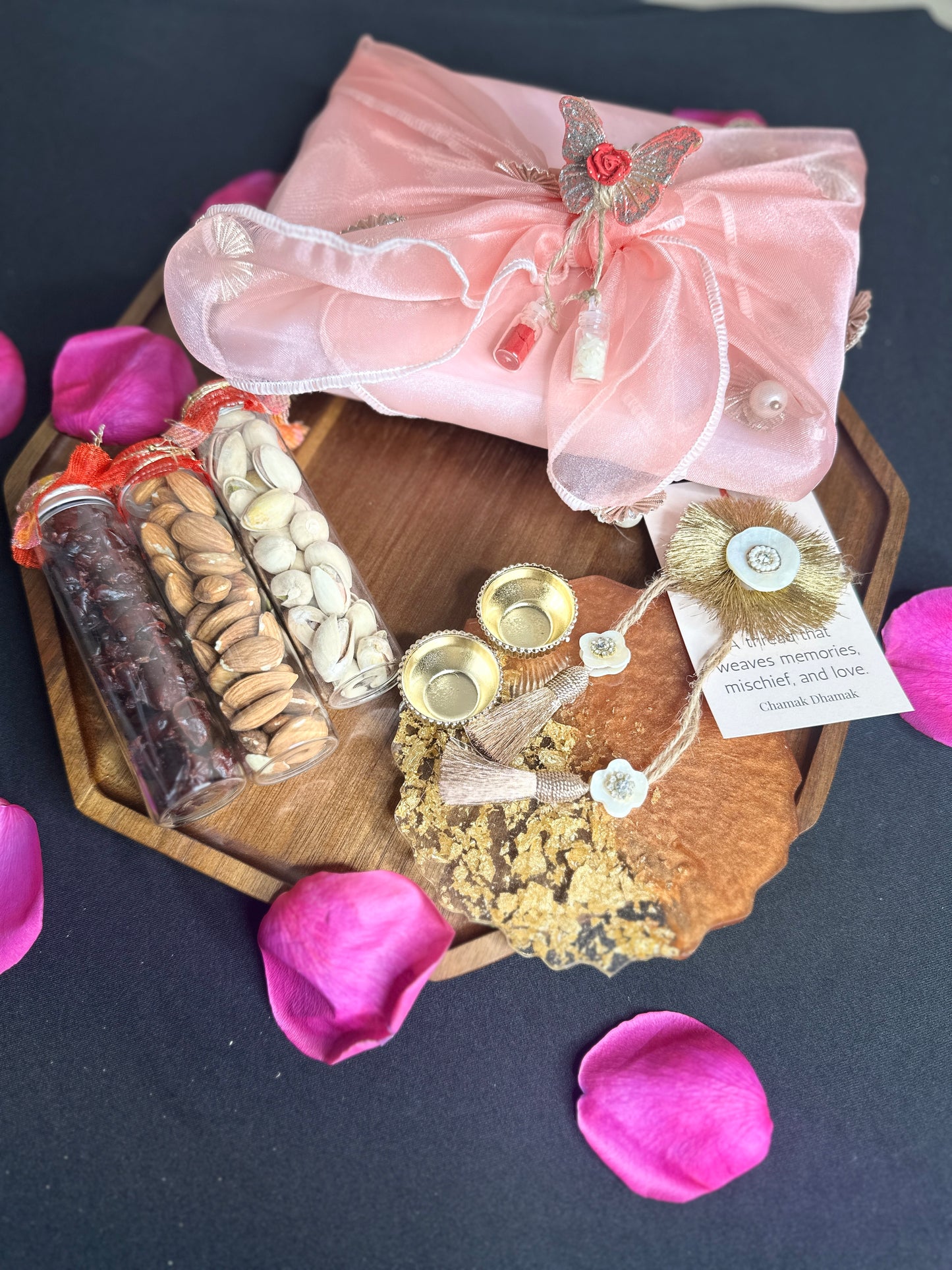 Premium Golden Rakhi Hamper (Shipping Included)