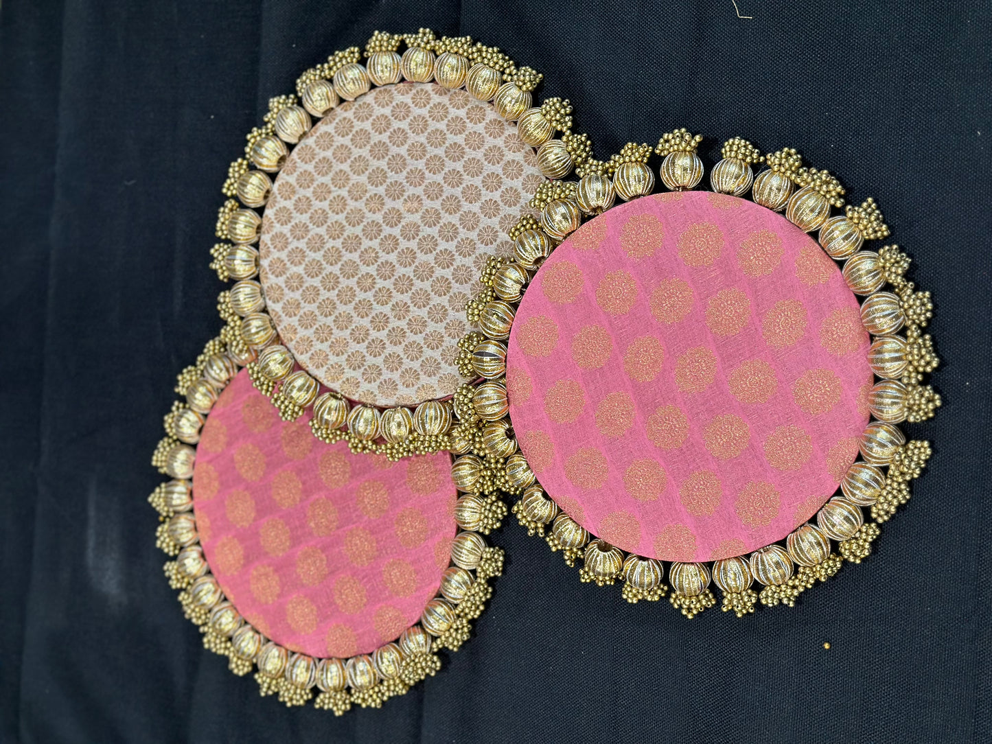 12 -Inch Reversible Brocade Coasters