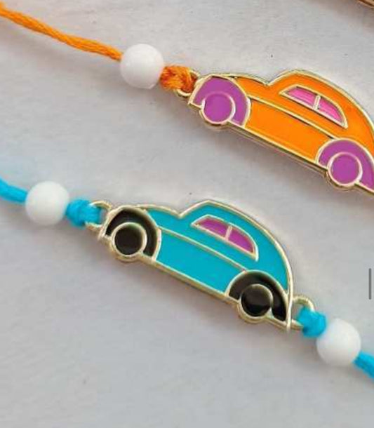 Kids Blue Car Rakhi - Single