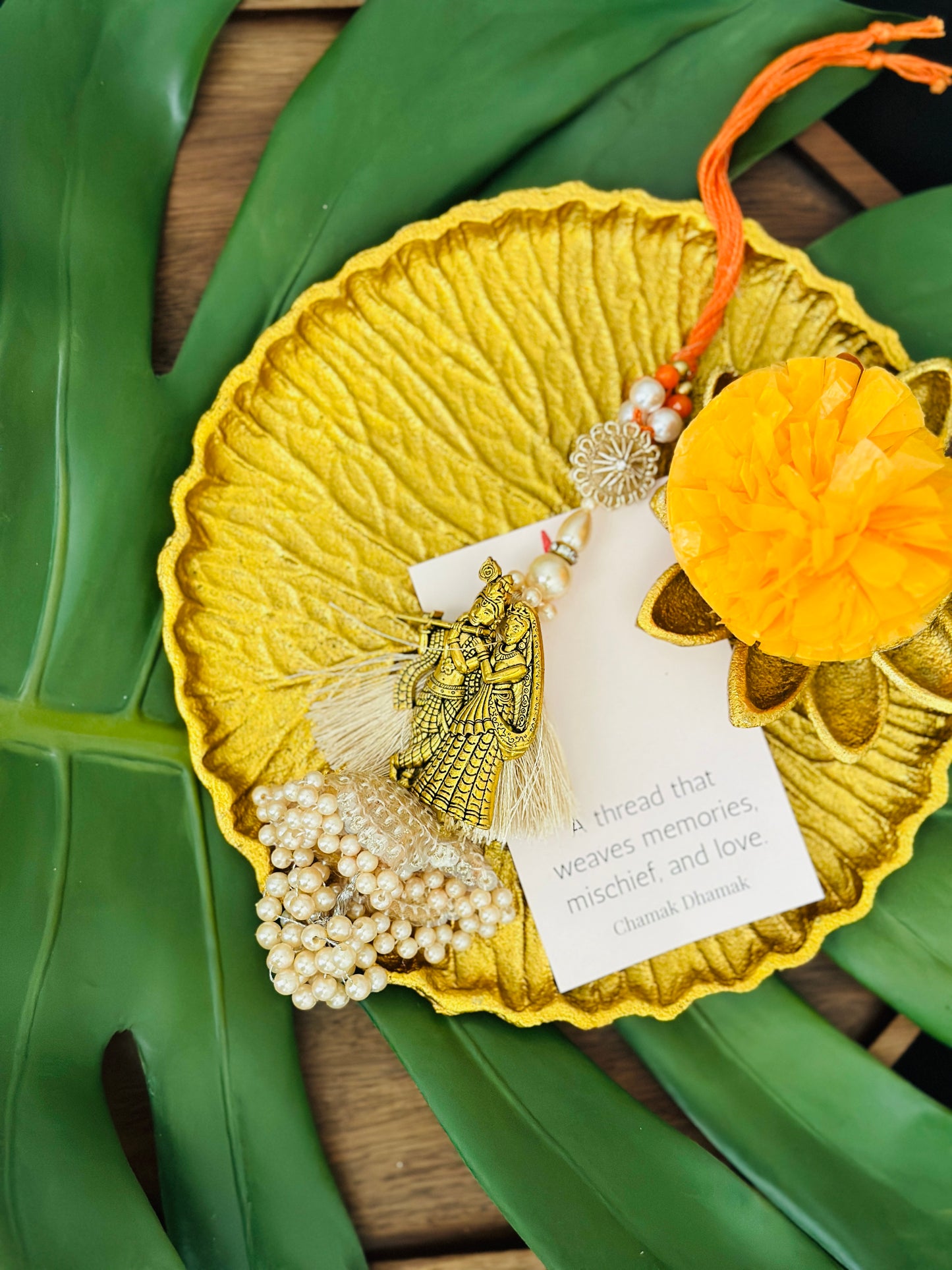 Radha Krishna Pearl and Tassel  Lumba for Bhabhi