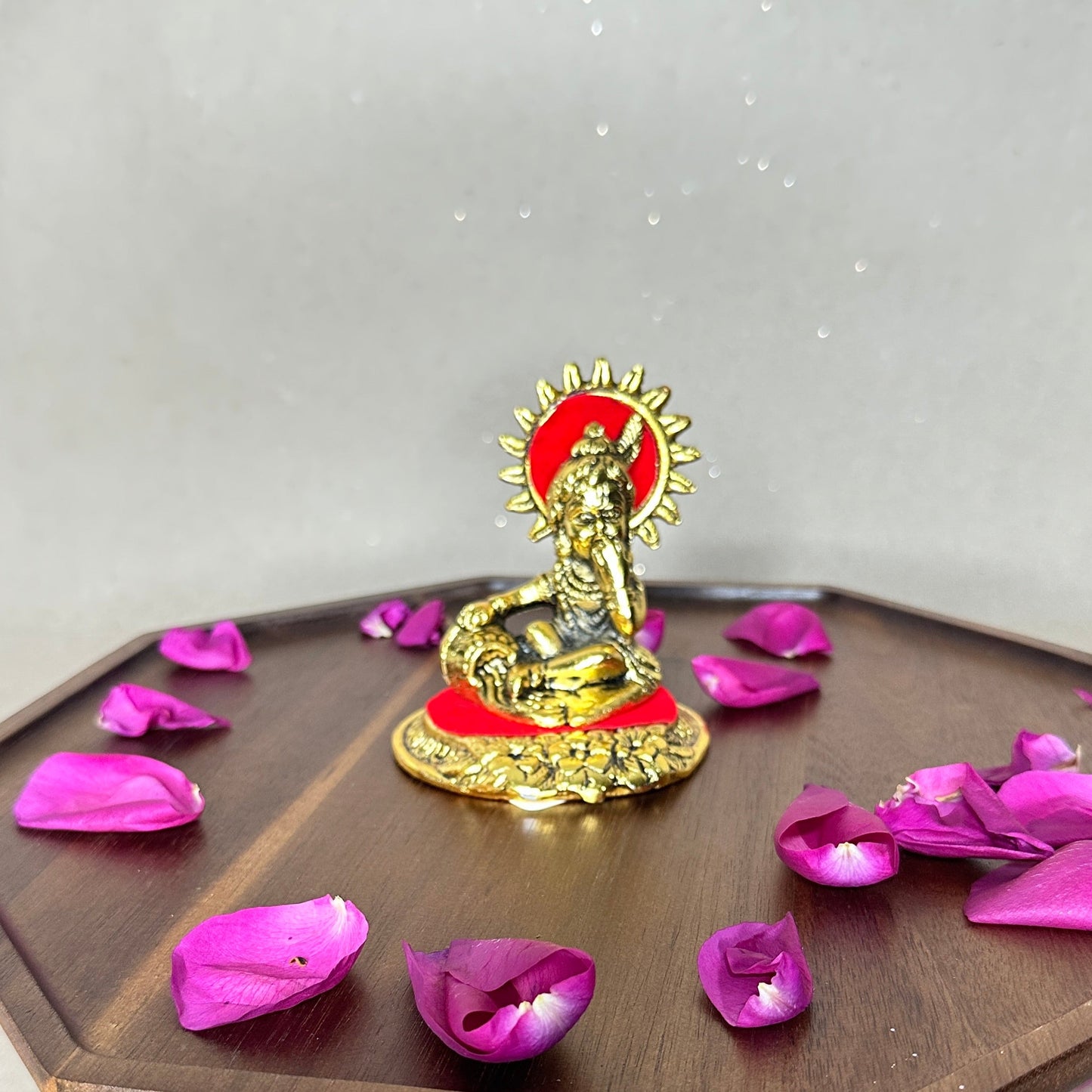 Divine Balkrishna Murti – Small Round Idol in Gold Oxidized Finish