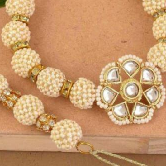 Pearl and Flower Bhaiya Bhabhi Rakhi Set