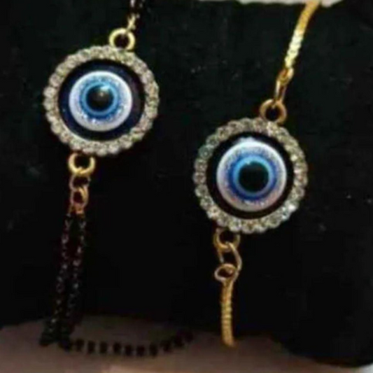 Evil Eye Bhaiya Bhabhi Rakhi Set