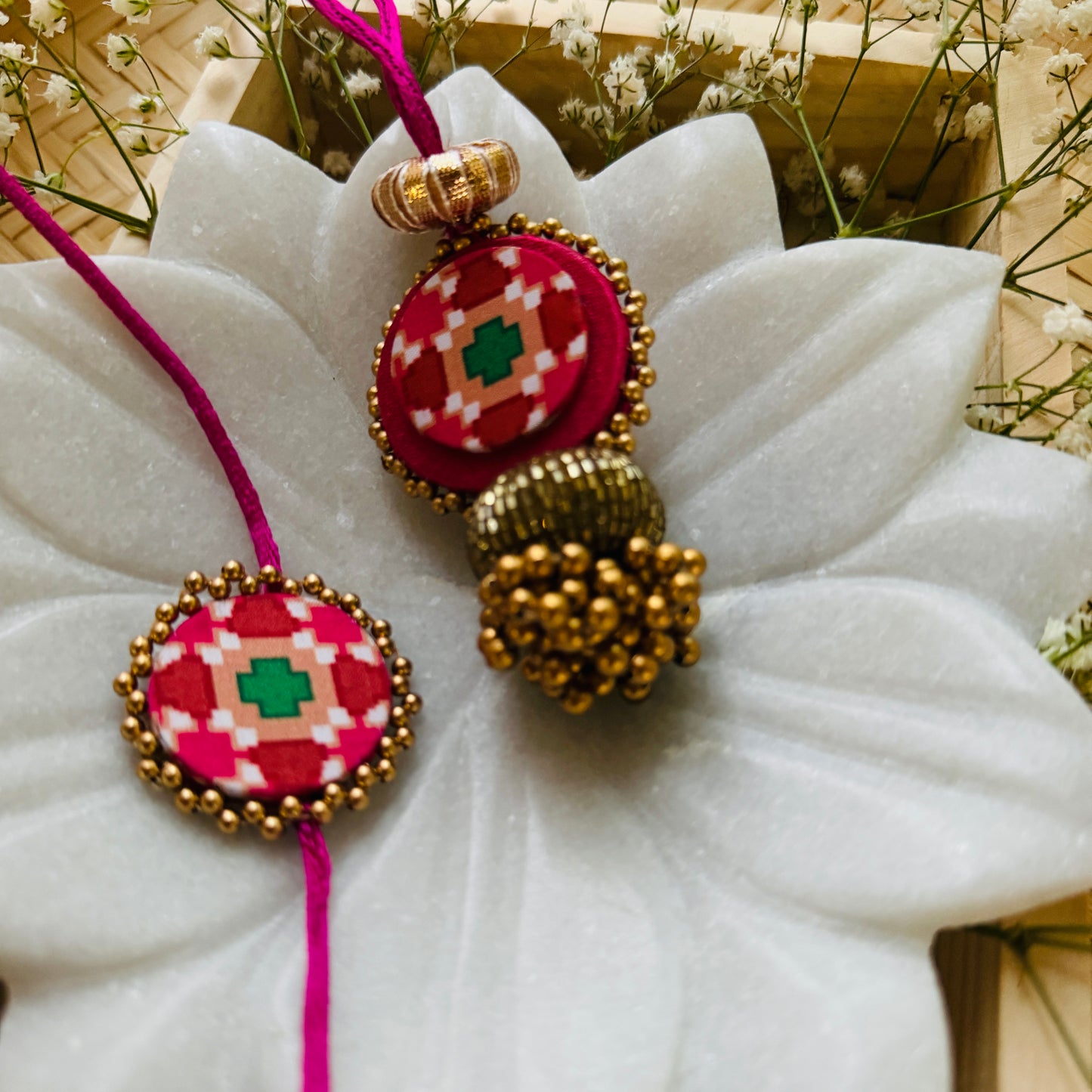Patola Bhaiya Bhabi Set (Pink)