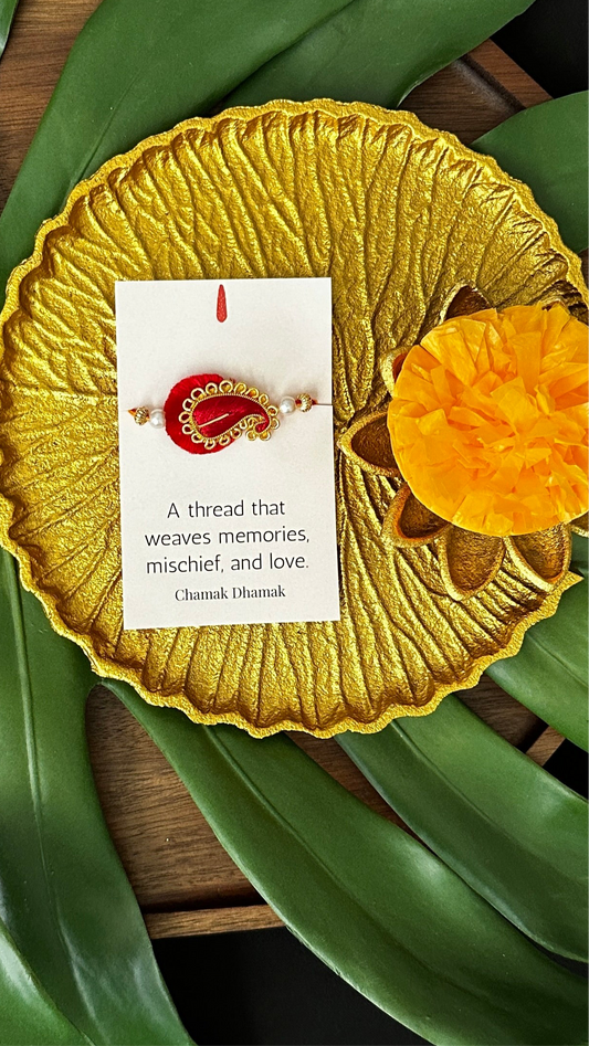 Red Paisley Rakhi - Single