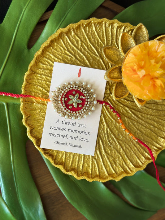 Big Golden and Red Crotch  Rakhi - Single