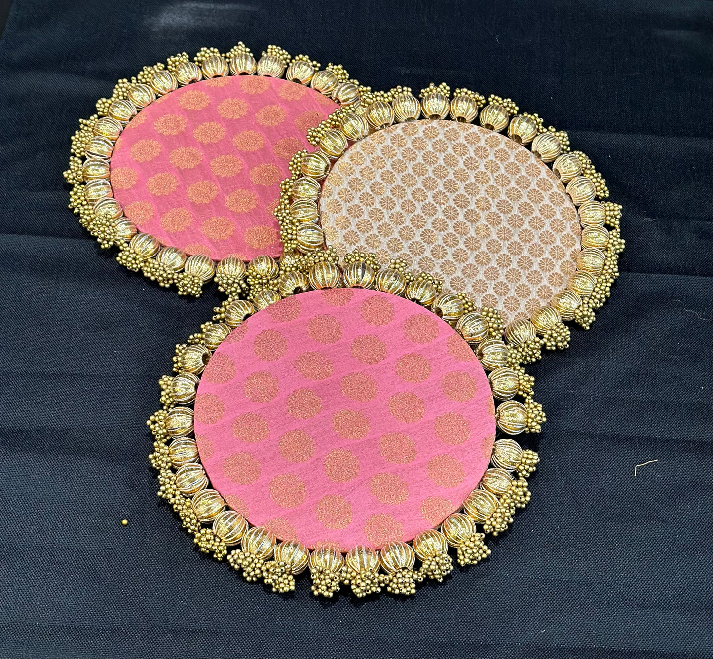 12 -Inch Reversible Brocade Coasters