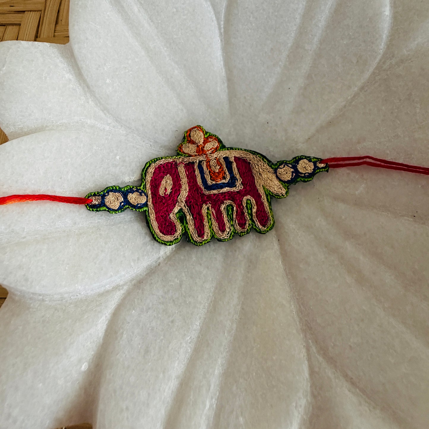 Pita Work Elephant Rakhi
