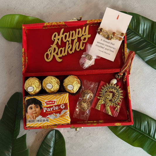 Jai Shri Ram Crown Rakhi & Lumba Gift Box Set