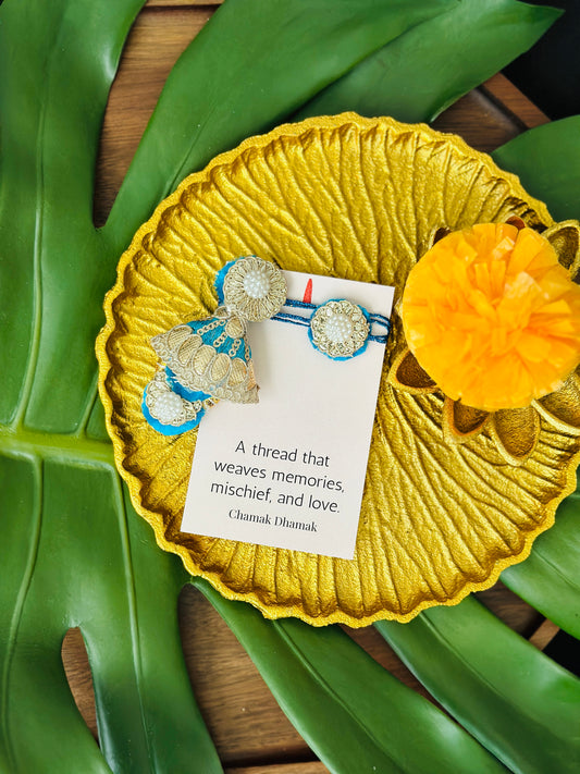 Gota Bhaiya Bhabhi Rakhi Set