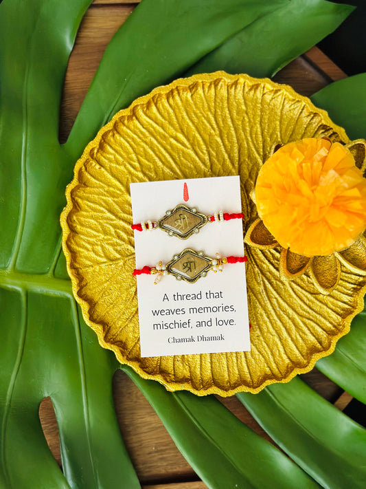 Shree Ji Bhaiya Bhabhi Rakhi - pair