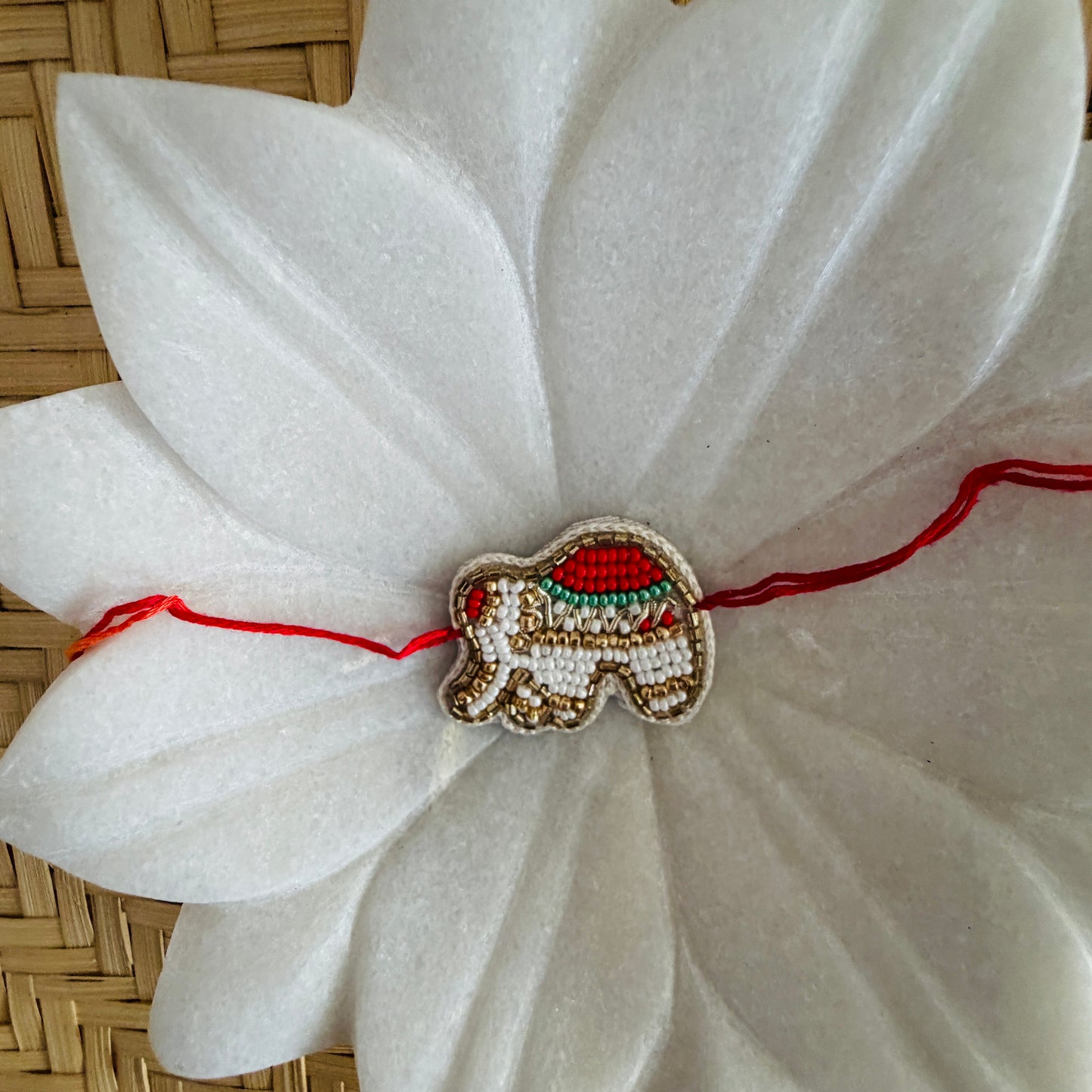 Elephant Beaded Rakhi