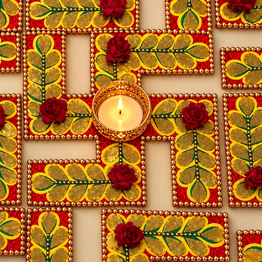 Exquisite Laser-cut Wooden Diwali Diya
