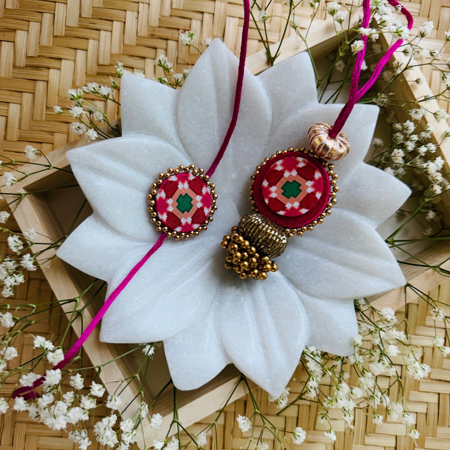 Patola Bhaiya Bhabi Set (Pink)