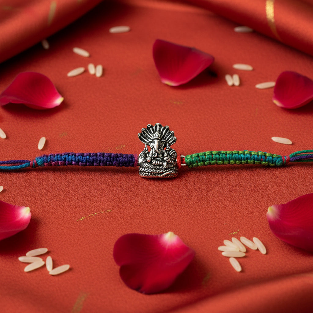 Seated Sheshnag Ganesha Rakhi