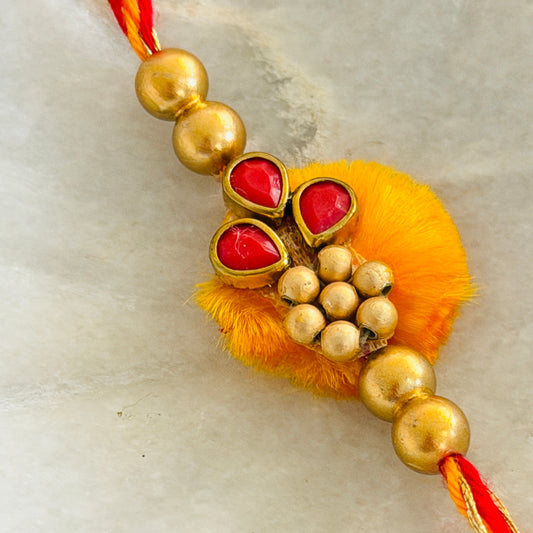 Clover and Golden Flower Rakhi - Single