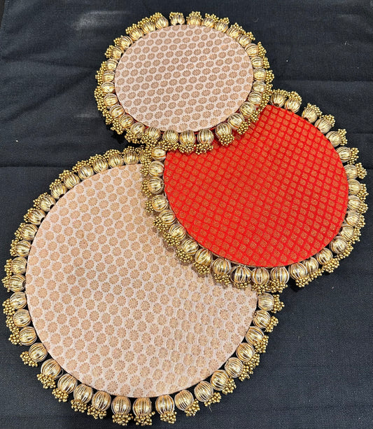 12 -Inch Reversible Brocade Coasters