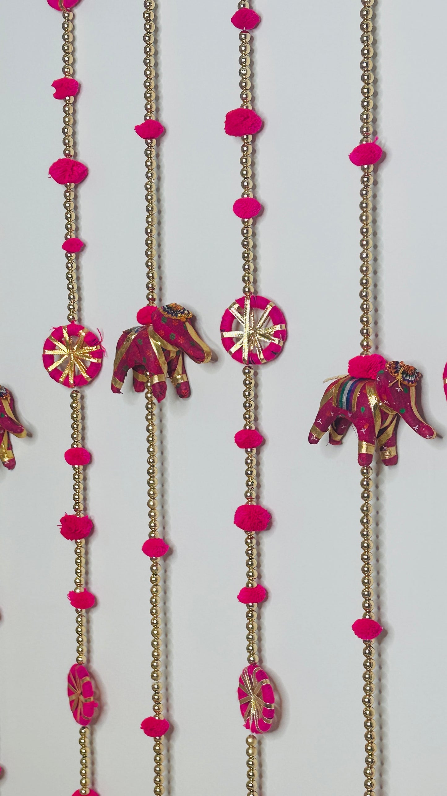 Elephant and Beads String – 5 ft (sold as a pair)