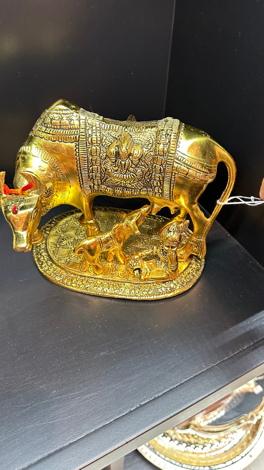 Divine Baal Krishna with Nandi Cow Statue – Symbol of Blessings and Prosperity