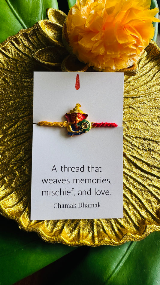 Colorful Ganeshji Rakhi - Single