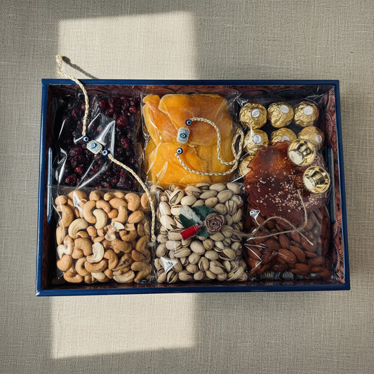 Evil Eye Protection & Gourmet Treats Rakhi Tray