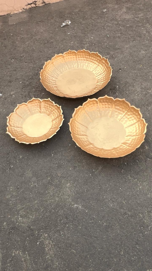 Decorative Metal Urli Set 3 Pieces