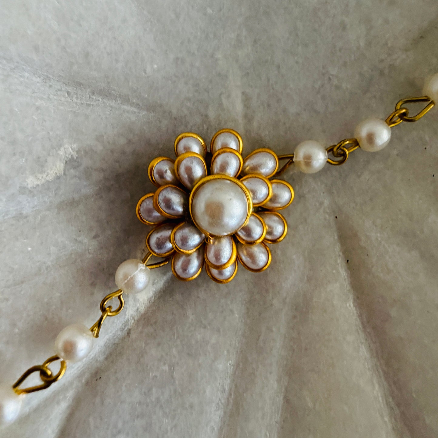 Pearl Flower Braclet Rakhi