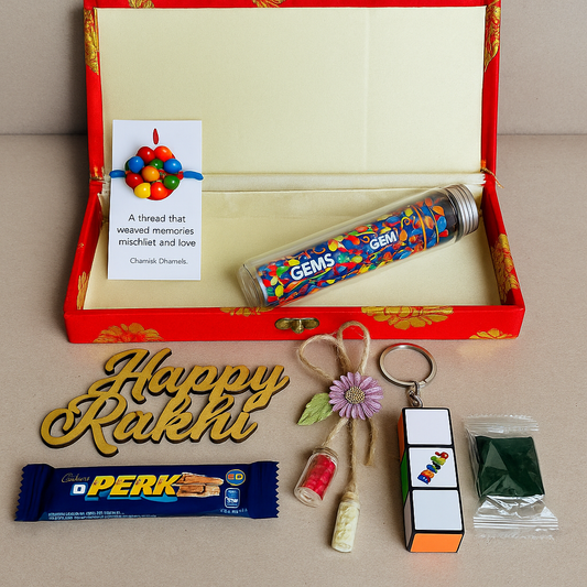 Kids Rakhi Hamper – Festive Gift Box with Chocolates, Candy & Keepsakes (Free Shipping)
