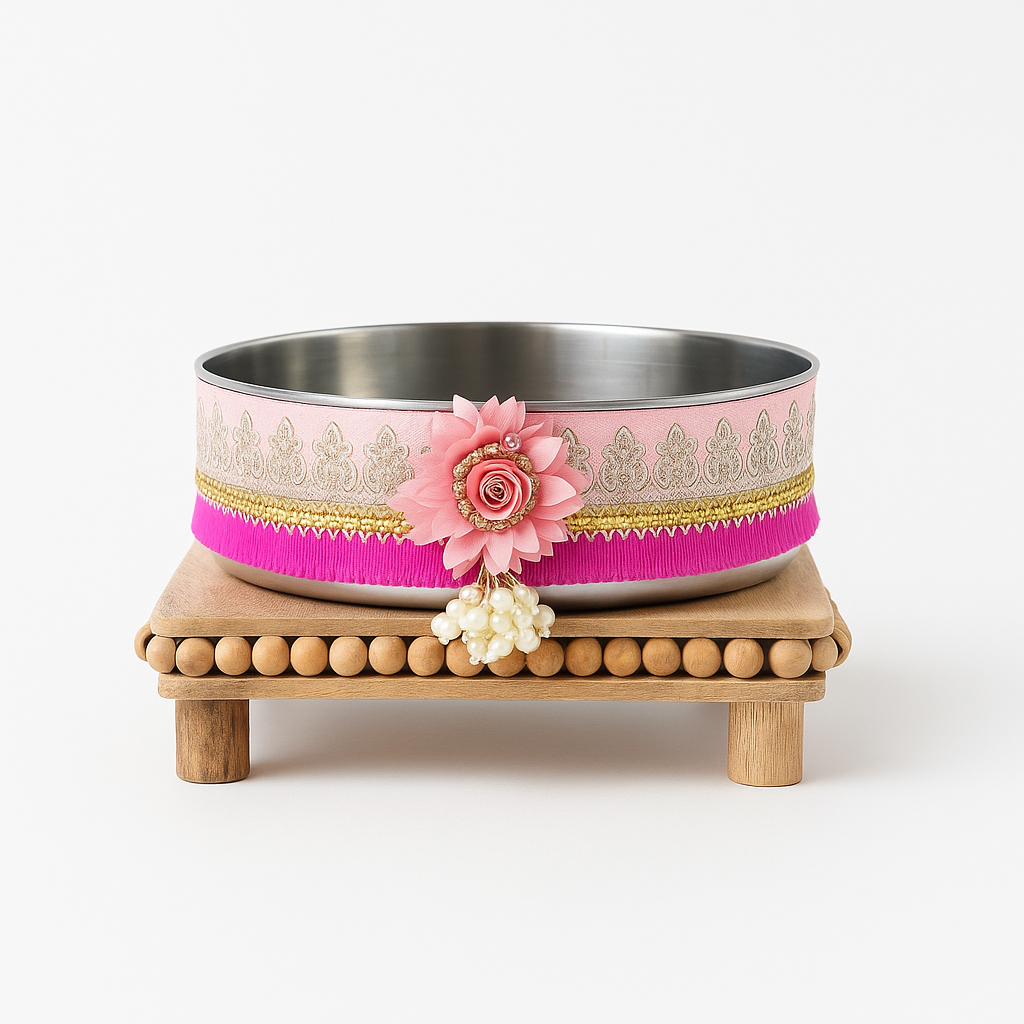 Karwachauth Channi in Pink Flower