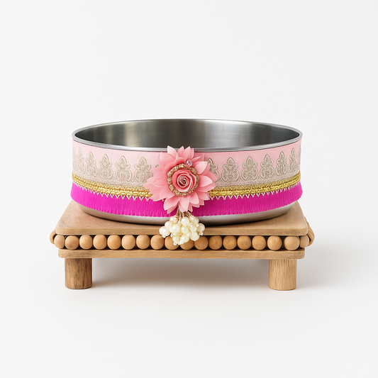 Karwachauth Channi in Pink Flower