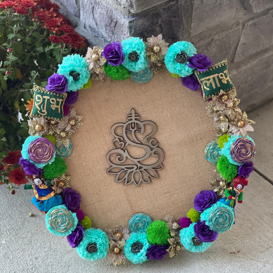 Indian Wreath/Ganeshji/ shubh labh/Diwali wreath/Festival Wreath