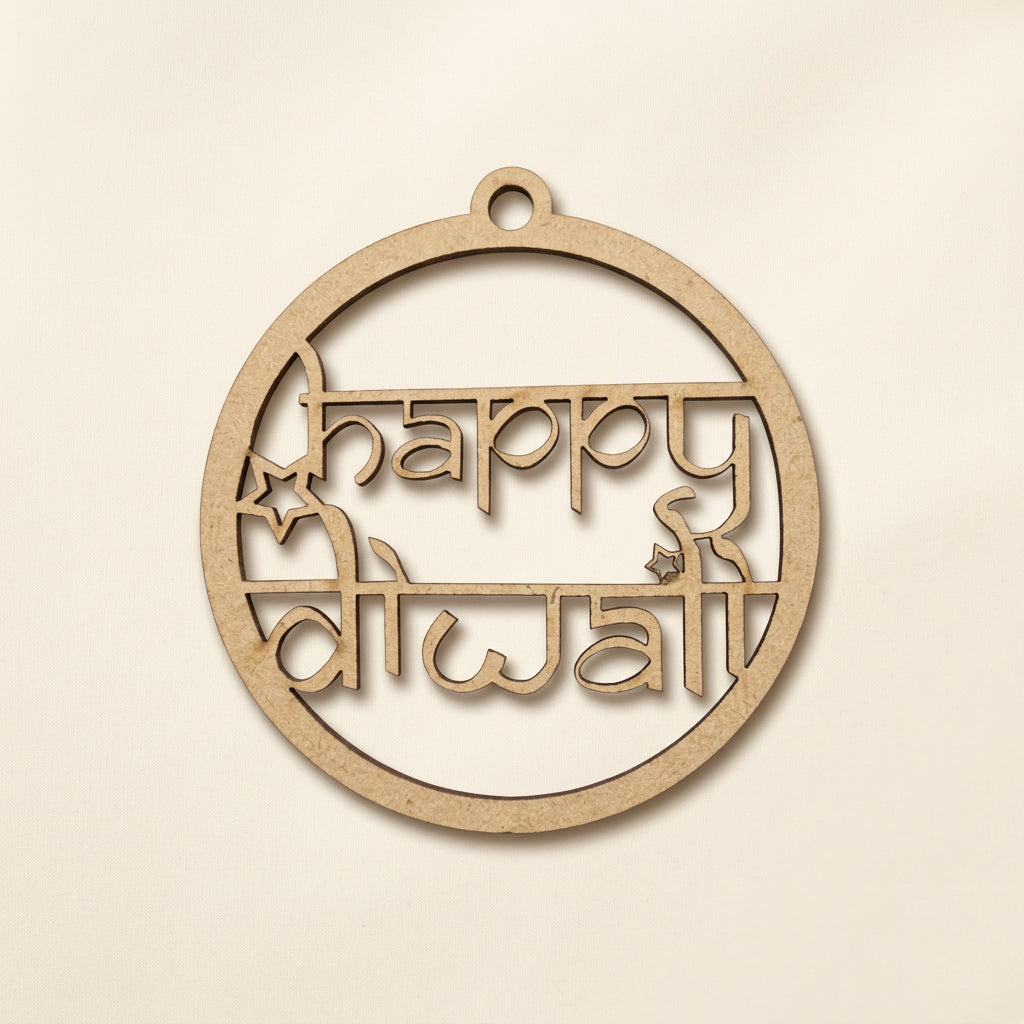 Gold Diwali Gift Tags, Happy Diwali Decorative Gift Toppers, Ganesha and Diya Designs