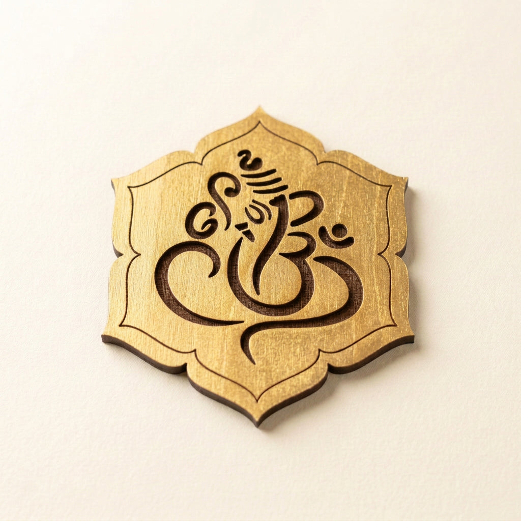 Gold Diwali Gift Tags, Happy Diwali Decorative Gift Toppers, Ganesha and Diya Designs