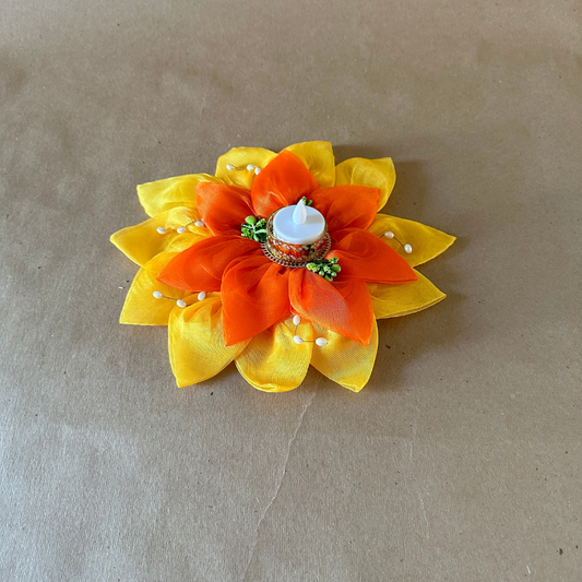 Organza Flower Large Diya