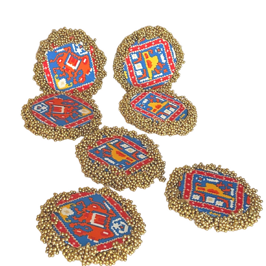 Exquisite handwoven Patola coaster